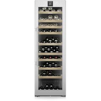 Liebherr W5270 24 Inch Freestanding Wine Storage, Dual Zone: Stainless Stainless Steel