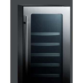 Summit CL151WBV Classic Series 15 Inch Stainless Steel Built-In and Freestanding Wine Cooler — thumbnail 7