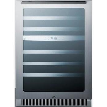 Summit CL24WC2 Classic Series 24 Inch Stainless Steel Built-In and Freestanding Wine Cooler