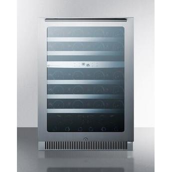 Summit CL24WC2 Classic Series 24 Inch Stainless Steel Built-In and Freestanding Wine Cooler — thumbnail 2