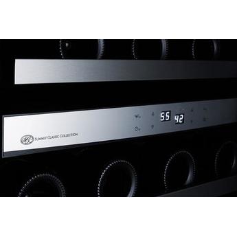 Summit CL24WC2 Classic Series 24 Inch Stainless Steel Built-In and Freestanding Wine Cooler — thumbnail 5