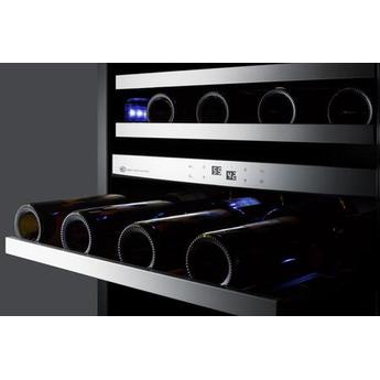 Summit CL24WC2 Classic Series 24 Inch Stainless Steel Built-In and Freestanding Wine Cooler — thumbnail 6