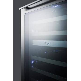 Summit CL24WC2 Classic Series 24 Inch Stainless Steel Built-In and Freestanding Wine Cooler — thumbnail 7