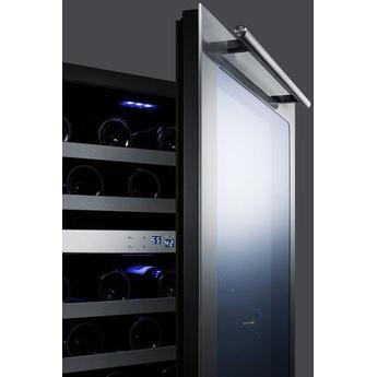 Summit CL24WC2 Classic Series 24 Inch Stainless Steel Built-In and Freestanding Wine Cooler — thumbnail 8