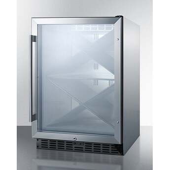 Summit SCR611GLOSX 24 Inch Stainless Steel Built-In and Freestanding Wine Cooler — thumbnail 5