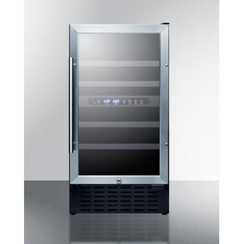 Summit SWC182ZT2 18 Inch Built-In and Freestanding Wine Cooler