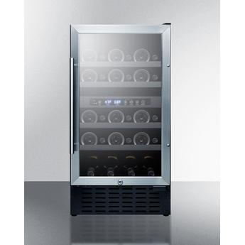 Summit SWC182ZT2 18 Inch Built-In and Freestanding Wine Cooler — thumbnail 2
