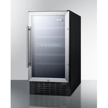 Summit SWC182ZT2 18 Inch Built-In and Freestanding Wine Cooler — thumbnail 3