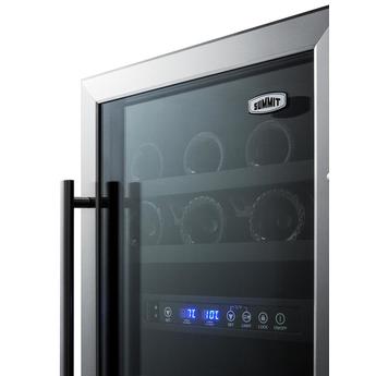 Summit SWC182ZT2 18 Inch Built-In and Freestanding Wine Cooler — thumbnail 5