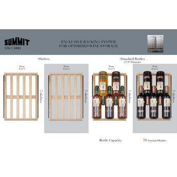 Summit SWC3000 30 Inch Built-In and Freestanding Wine Cooler — thumbnail 5