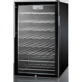 Summit SWC525LBIHV 20 Inch Black Built-In and Freestanding Wine Cooler — thumbnail 2