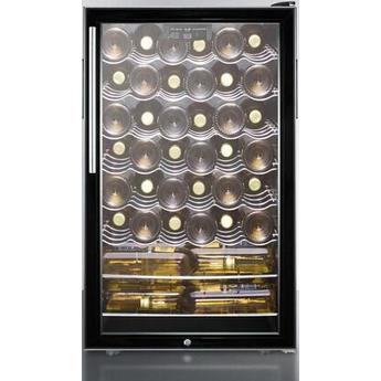 Summit SWC525LBIHV 20 Inch Black Built-In and Freestanding Wine Cooler — thumbnail 3