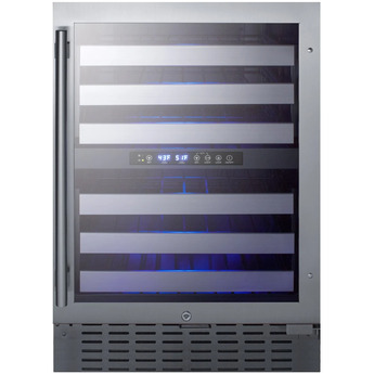 Summit SWC532BLBISTCSS 24 Inch Stainless Steel Built-In and Freestanding Wine Cooler
