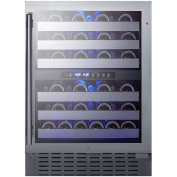 Summit SWC532BLBISTCSS 24 Inch Stainless Steel Built-In and Freestanding Wine Cooler — thumbnail 2