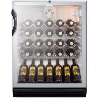 Summit SWC6GBLBIADA 24 Inch Brushed Aluminum Built-In and Freestanding Wine Cooler — thumbnail 4