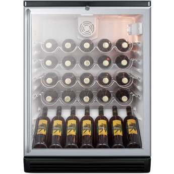 Summit SWC6GBLBISH 24 Inch Brushed Aluminum Built-In and Freestanding Wine Cooler — thumbnail 4