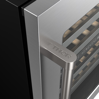Thor 24 Inch Dual Zone Wine Cooler With 46 Bottle Cacpity, LED Lighting And Beech-Wood Shelving: Stainless Steel — thumbnail 8