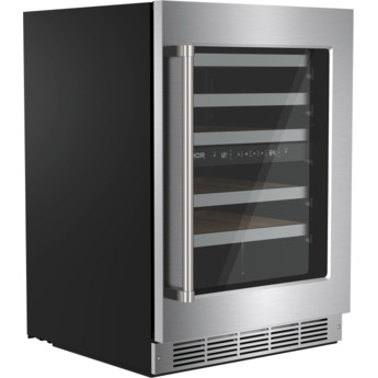 Thor 24 Inch Dual Zone Wine Cooler With 46 Bottle Cacpity, LED Lighting And Beech-Wood Shelving: Stainless Steel — thumbnail 9
