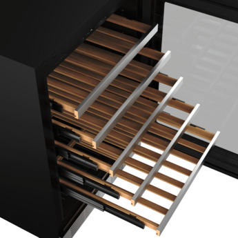 Thor 24 Inch Single Zone Wine Cooler With 46 Bottle Cacpity, LED Lighting And Beech-Wood Shelving: Stainless Steel — thumbnail 2
