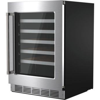 Thor 24 Inch Single Zone Wine Cooler With 46 Bottle Cacpity, LED Lighting And Beech-Wood Shelving: Stainless Steel — thumbnail 20
