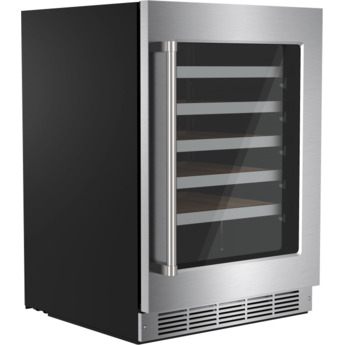 Thor 24 Inch Single Zone Wine Cooler With 46 Bottle Cacpity, LED Lighting And Beech-Wood Shelving: Stainless Steel — thumbnail 21