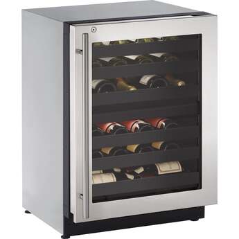 U-Line U2224ZWCS13B Wine Captain 2000 Series 24 Inch Stainless Steel Built-In Wine Cooler