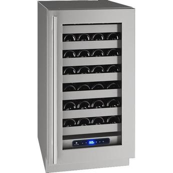 U-Line UHWC518SG01A 5 Class Series 18 Inch Stainless Steel Built-In and Freestanding Wine Cooler