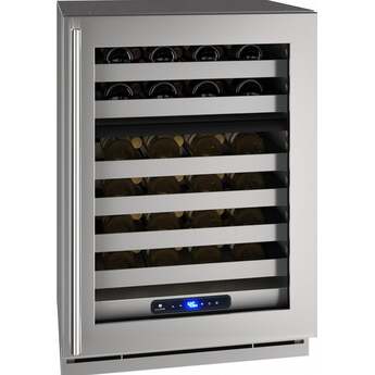 U-Line 24" 5.1 cu. ft. 42-Bottles Custom Panel Dual Zone Wine Chiller