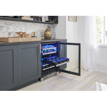 Zephyr PRW24C02BG Presrv Series 24 Inch Stainless Steel Built-In and Freestanding Wine Cooler — thumbnail 9
