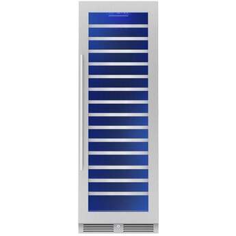 Zephyr PRW24F01CG Wine Cooler, 24" full size, ss + glass, reversible, 1 zone: Stainless Stainless Steel