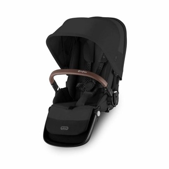 Cybex eGazelle S & Gazelle S 2 Second Seat - Moon Black With Brown Bumper Bar