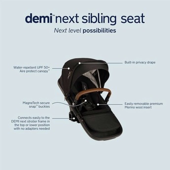 Nuna Demi Next Sibling Seat - Caviar — thumbnail 3