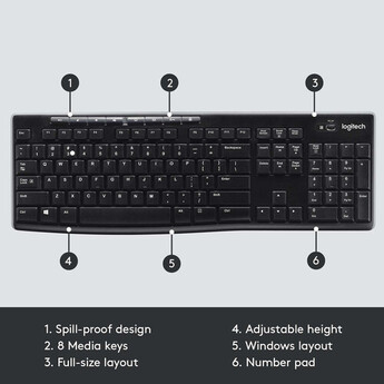 Logitech K270 Wireless USB Keyboard — thumbnail 6