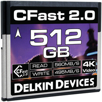 delkin devices 512GB Cinema CFast 2.0 Memory Card — thumbnail 2