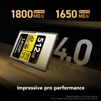 Lexar 512GB Professional GOLD CFexpress 4.0 Type A Memory Card — thumbnail 2