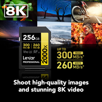 Lexar 256GB Professional 2000x UHS-II SDXC Memory Card — thumbnail 2