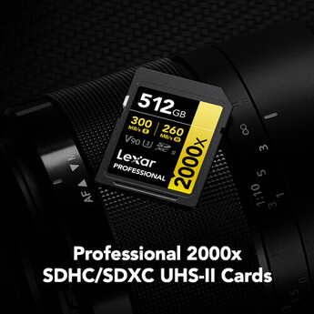 Lexar 512GB Professional 2000x UHS-II SDXC Memory Card — thumbnail 2