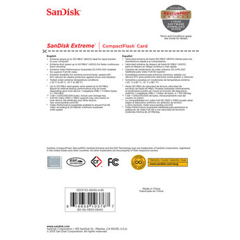 Sandisk 64 GB Extreme CompactFlash Memory Card — thumbnail 4