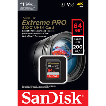 SanDisk 64GB Extreme PRO UHS-I SDXC Memory Card — thumbnail 4