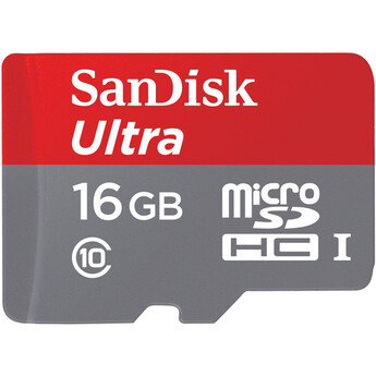 Sandisk 16GB Ultra UHS-I microSDHC Memory Card (Class 10)