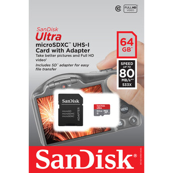 Sandisk 64GB Ultra UHS-I microSDXC Memory Card (Class 10) — thumbnail 4
