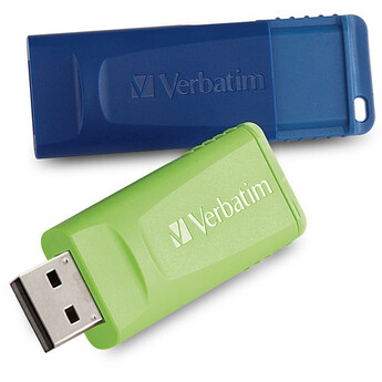 Verbatim 16GB Store N Go USB Flash Drive - 2-Pack (1-Blue, 1-Green)