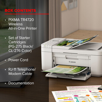 Canon PIXMA TR4720 Wireless All-in-One Printer (White) — thumbnail 9