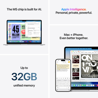 Apple 15" MacBook Air (M5, Silver) — thumbnail 8