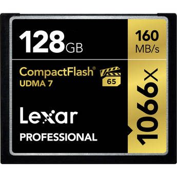 Lexar 128GB Professional 1066x CompactFlash Memory Card (UDMA 7)