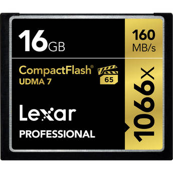 Lexar 16GB Professional 1066x CompactFlash Memory Card (UDMA 7)