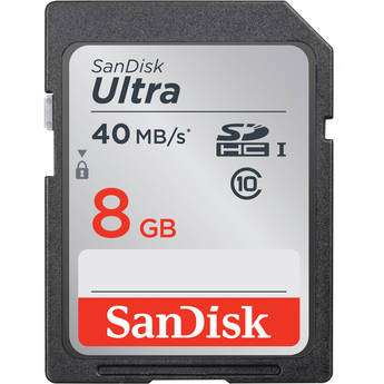 Sandisk 8GB Ultra UHS-I SDHC Memory Card (Class 10)