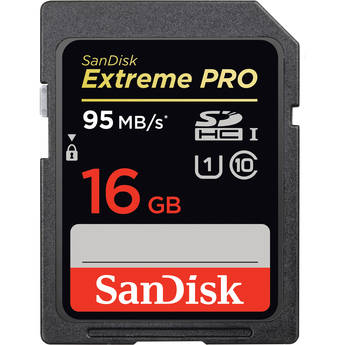 Sandisk 16GB Extreme PRO UHS-I SDHC Memory Card