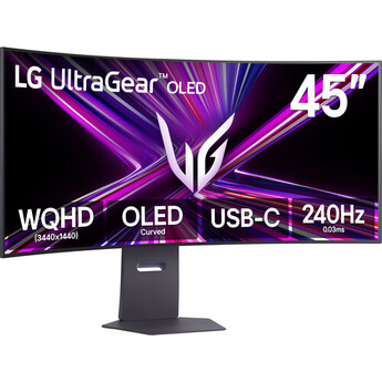 LG UltraGear OLED 45GX900A-B 44.5" 1440p HDR 240 Hz Curved Ultrawide Gaming M...