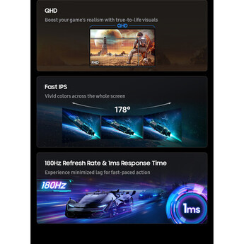 Samsung Odyssey G5 G50F 32" 1440p HDR 180 Hz Gaming Monitor — thumbnail 19